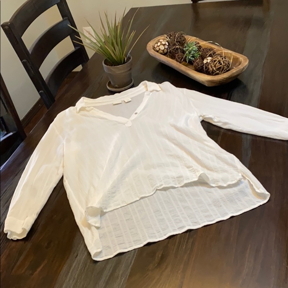 Sheer white top